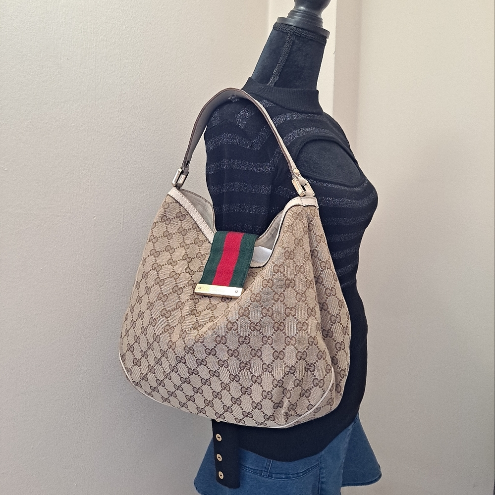 Gucci GG Canvas New Ladies Web Hobo Bag